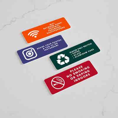 Plastic Engraved 1" x 3" Horizontal Sign - alternate view