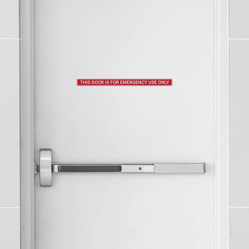 Engraved Sign Horizontal 1" x 14" above an exit