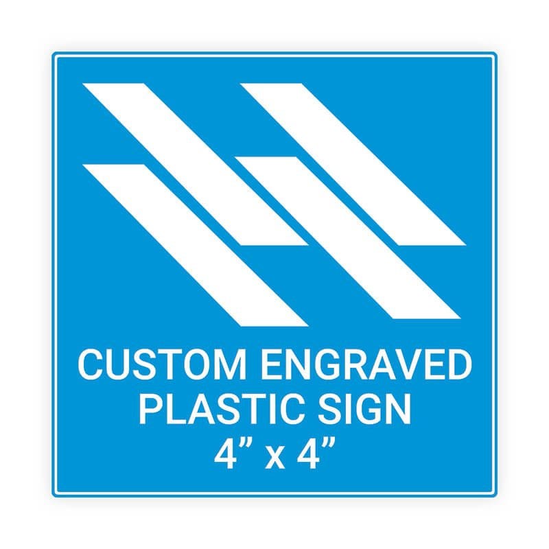 Engraved Plastic Sign Square 4" x 4"