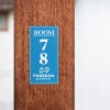 Engraved Sign Vertical 4" x 2" for a room number