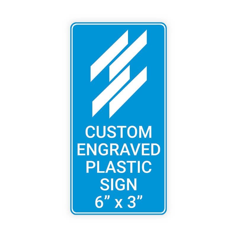 Engraved Sign Vertical 6" x 3"