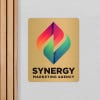 10x8 printed brass sign displayed by a doorway