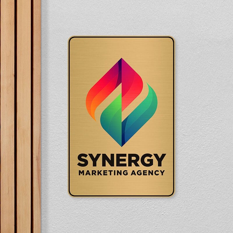 18x12 Full Color Sign Displayed Next to a Door