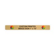 Horizontal Full Color 1" x 10" Brass Signs 
