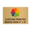 Horizontal Full Color Brass Signs 4" x 6"