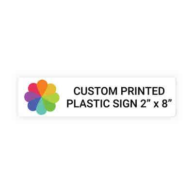 Color Sign Horizontal 2" x 8"
