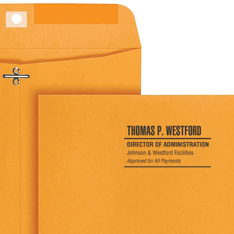 Custom Condensed Name 4 Line Professional Stamp Lifestyle