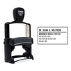 Custom Condensed Sans Serif 5 Line Profession Stamp with Body