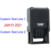 Self-Inking Top and Bottom Line Custom Date Stamp