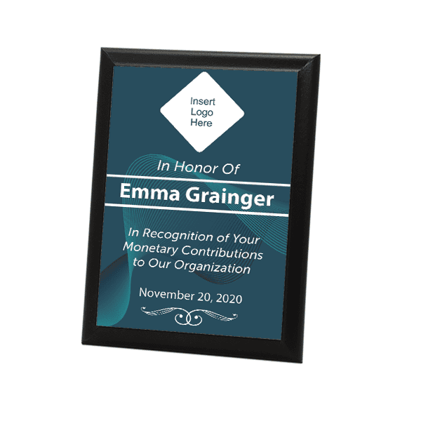 Donor Recognition 5" X 7" Full Color Photo Plaque 