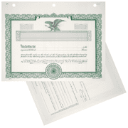 Duke 10 Blank Stock Certificates