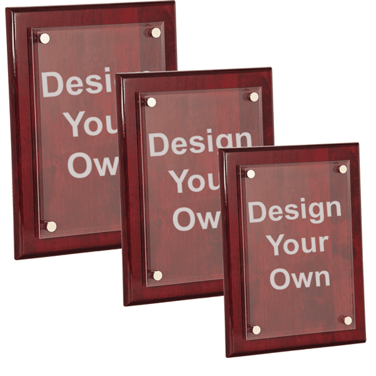 Rosewood Plaque with Floating Acrylic Engraved Plate