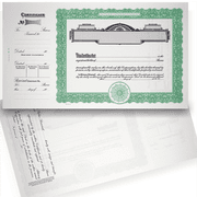 GOES 722 Blank Standard Stock Certificates