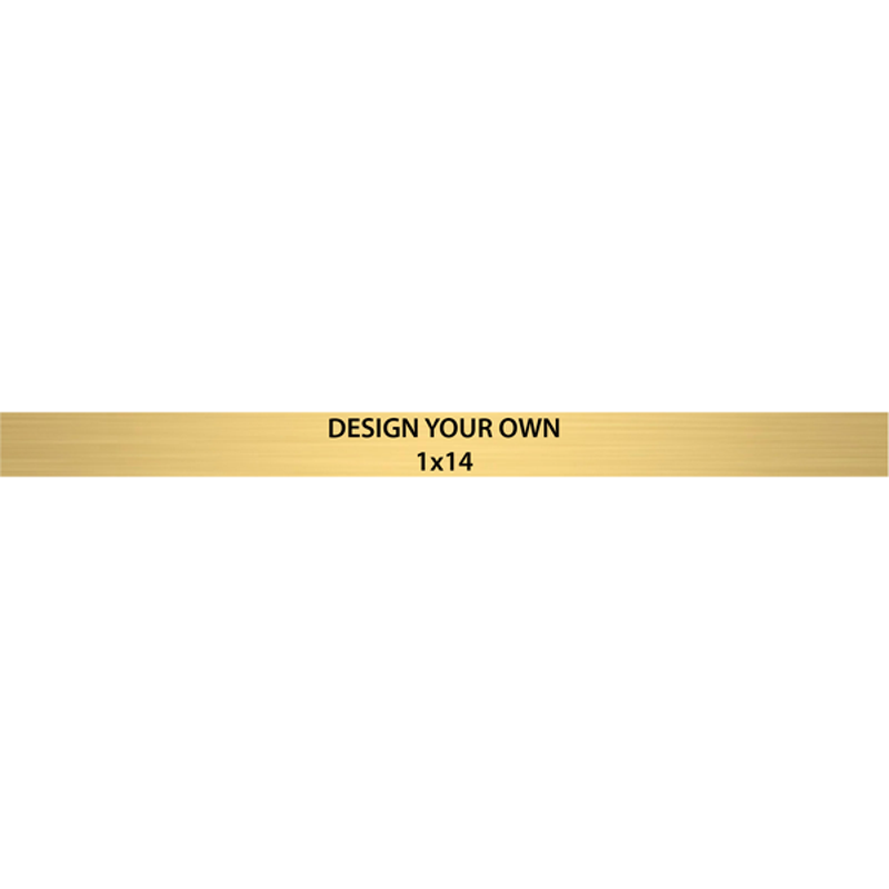 Horizontal Engraved Heavy Brass Signs 1" x 14"