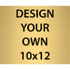 Horizontal Engraved Heavy Brass Signs 10" x 12"