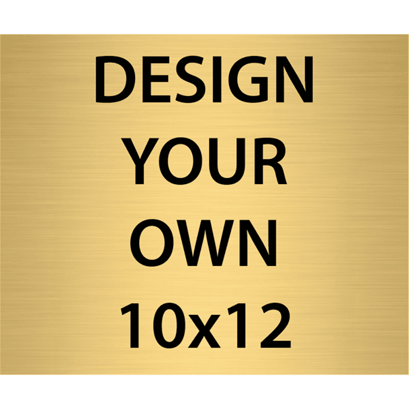 Horizontal Engraved Heavy Brass Signs 10" x 12"