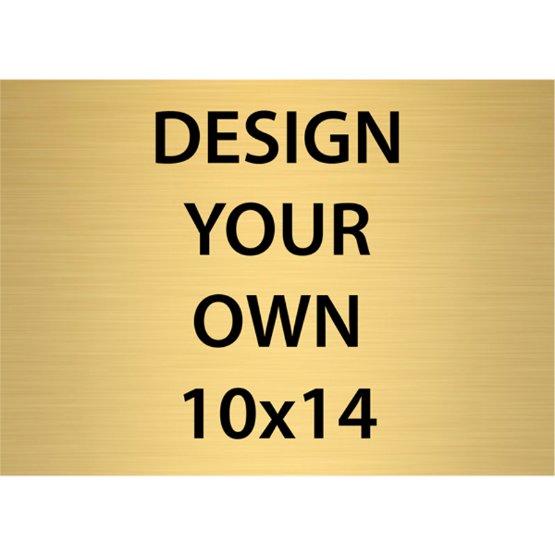 Horizontal Engraved Heavy Brass Signs 10" x 14"