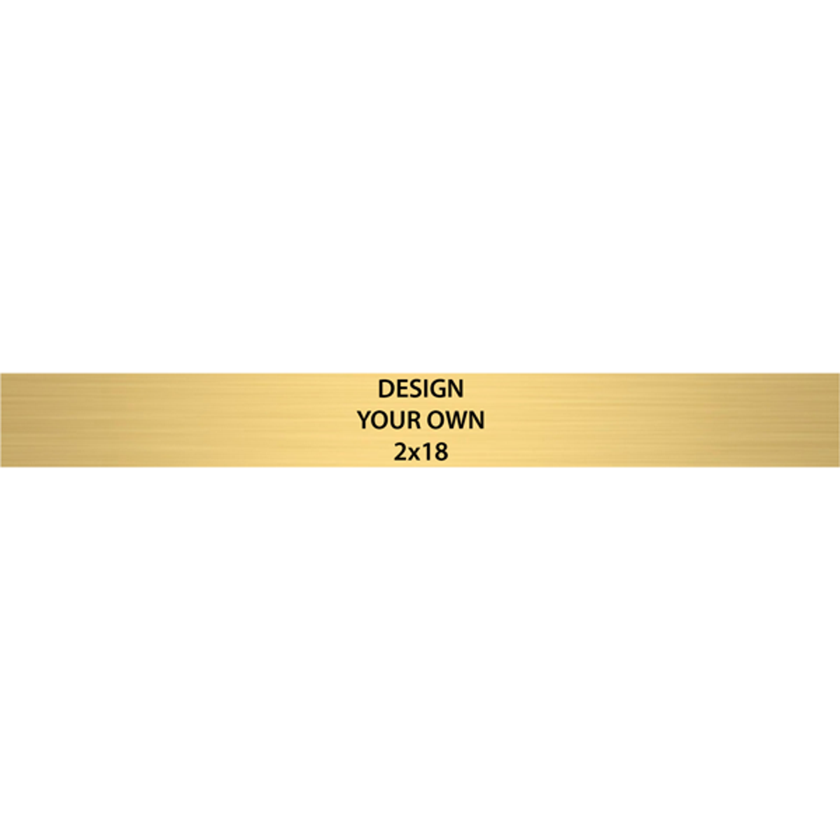Horizontal Engraved Heavy Brass Signs 2" x 18"