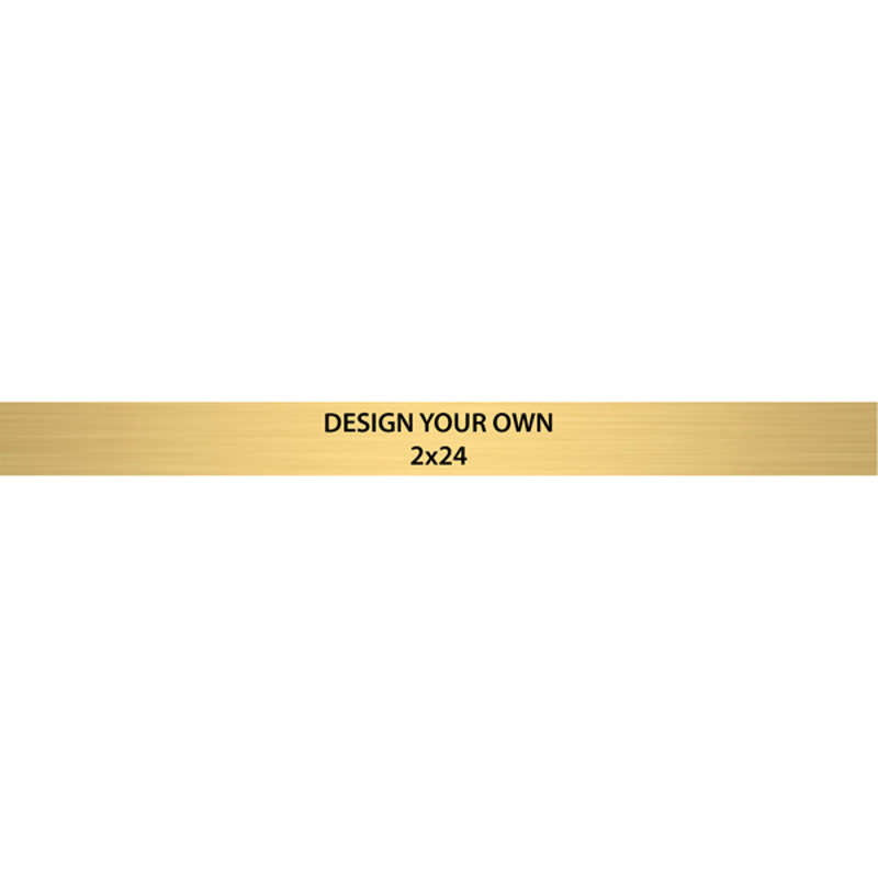 Horizontal Engraved Heavy Brass Signs 2" x 24"