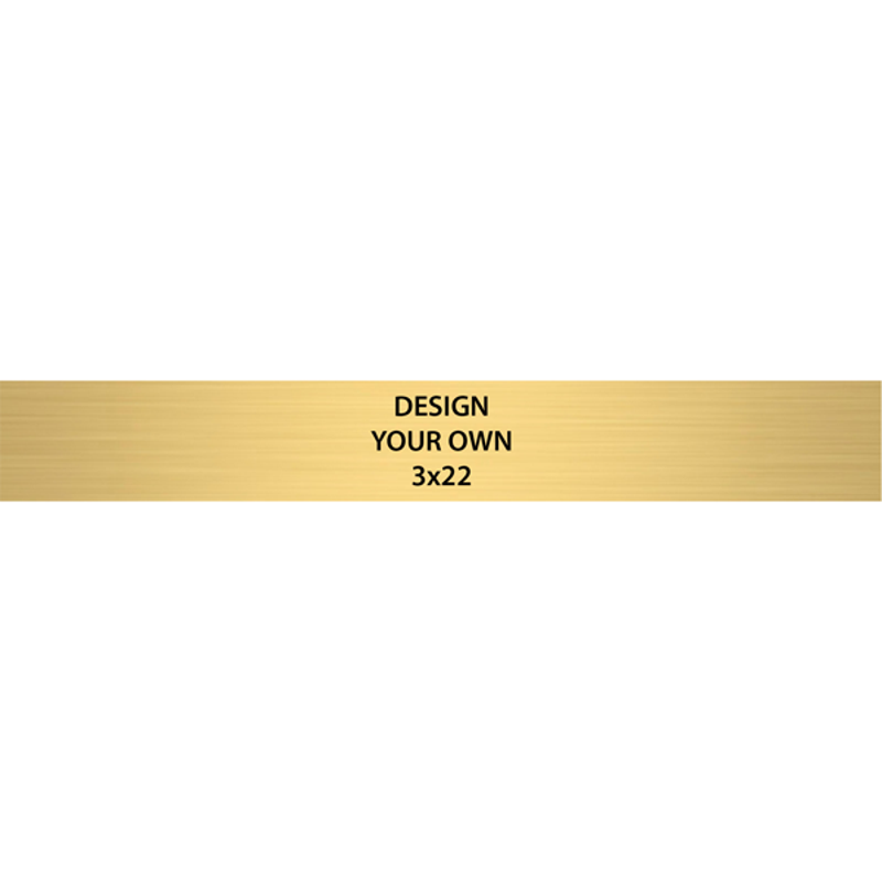 Horizontal Engraved Heavy Brass Signs 3" x 22"