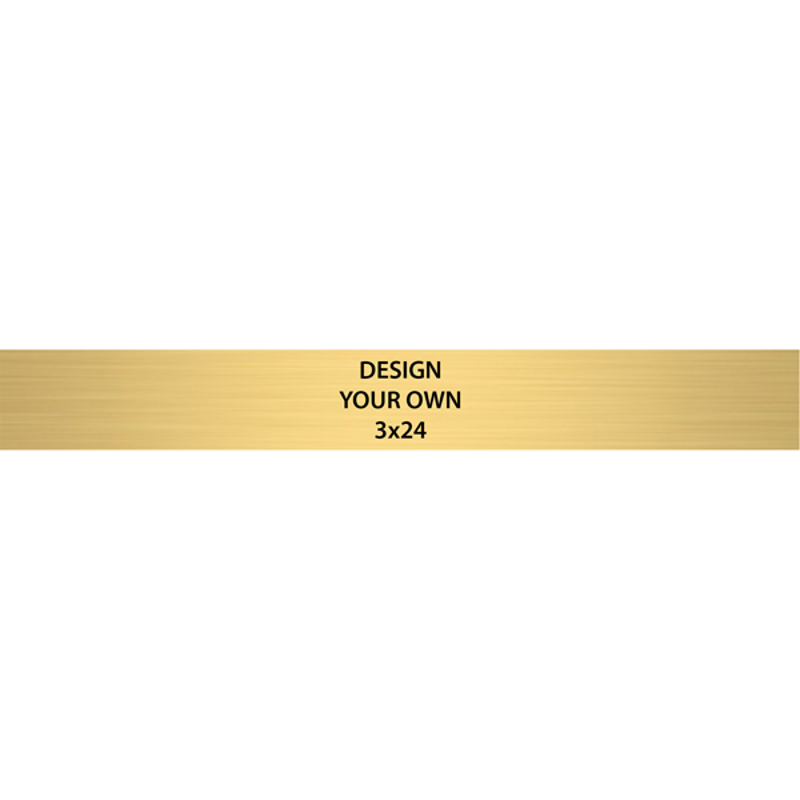 Horizontal Engraved Heavy Brass Signs 3" x 24"