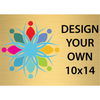 Horizontal Full Color Brass Signs 10" x 14"