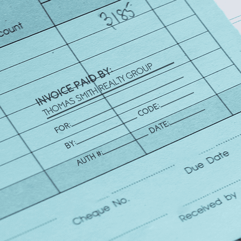 Invoiced Paid By Custom Business Name Form Stamp Lifestyle
