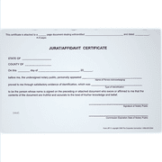 Jurat/Affidavit Notary Certificates