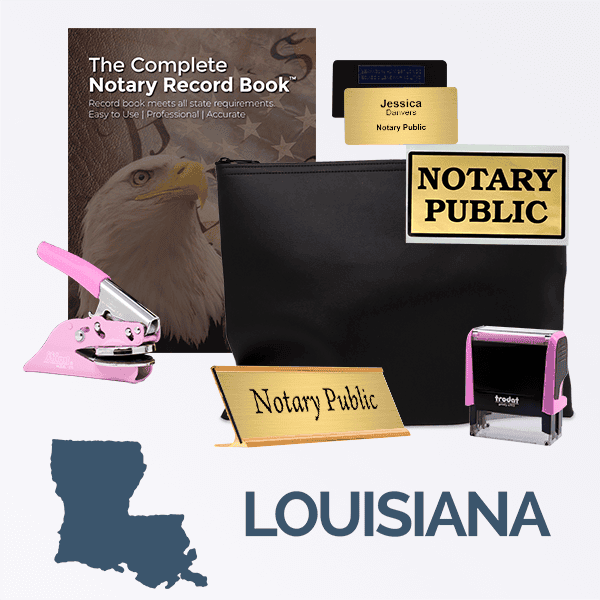Louisiana Pink Deluxe Notary Kit