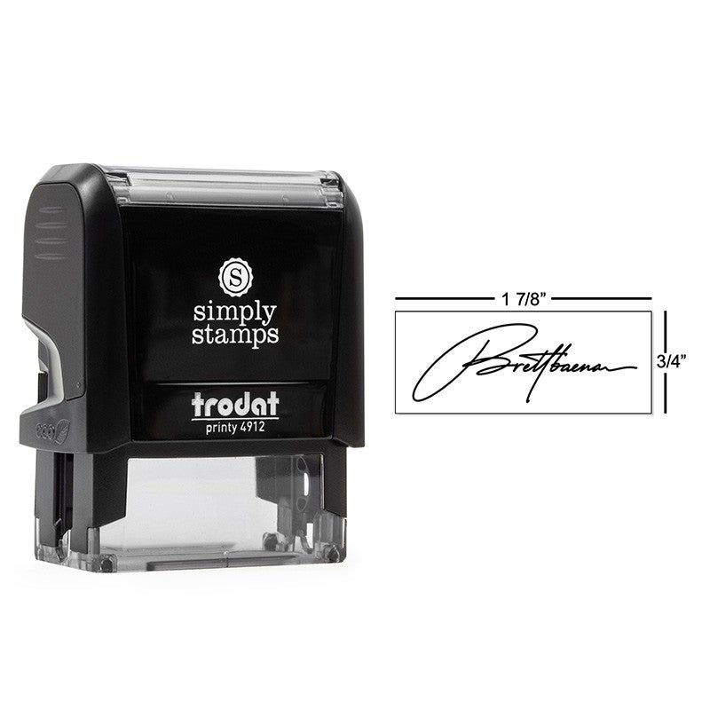 Rubber Signature Stamp, Self-inking, .65