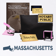 Massachusetts Pink Deluxe Notary Kit