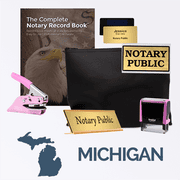 Michigan Pink Deluxe Notary Kit