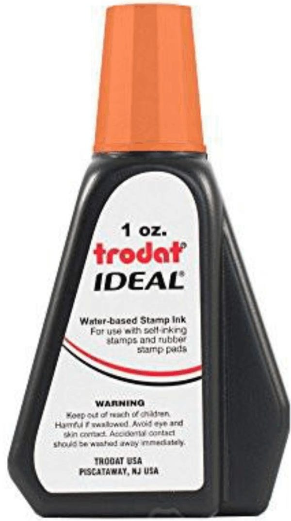 Orange 1oz Self Inking Refill Ink