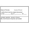 Original Document Notary Stamp Imprint Example
