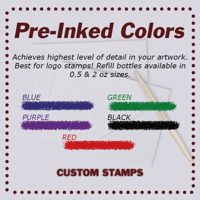 Custom Round Rubber Logo Stamp - alternate view