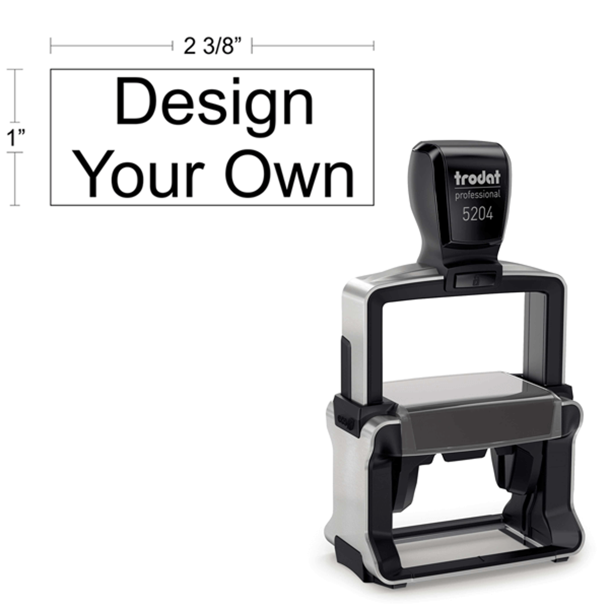 Customizable Trodat Professional 5204 size and body