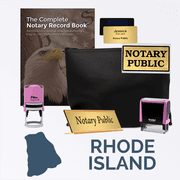 Rhode Island Pink Deluxe Notary Kit