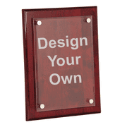 Engraved Floating Acrylic 9" x 12" Rosewood Plaque