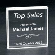 Sales Goal Clear Paperweight