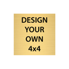 Square Engraved Heavy Brass Signs 4" x 4"