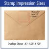 Stamp Impression Size Infographic