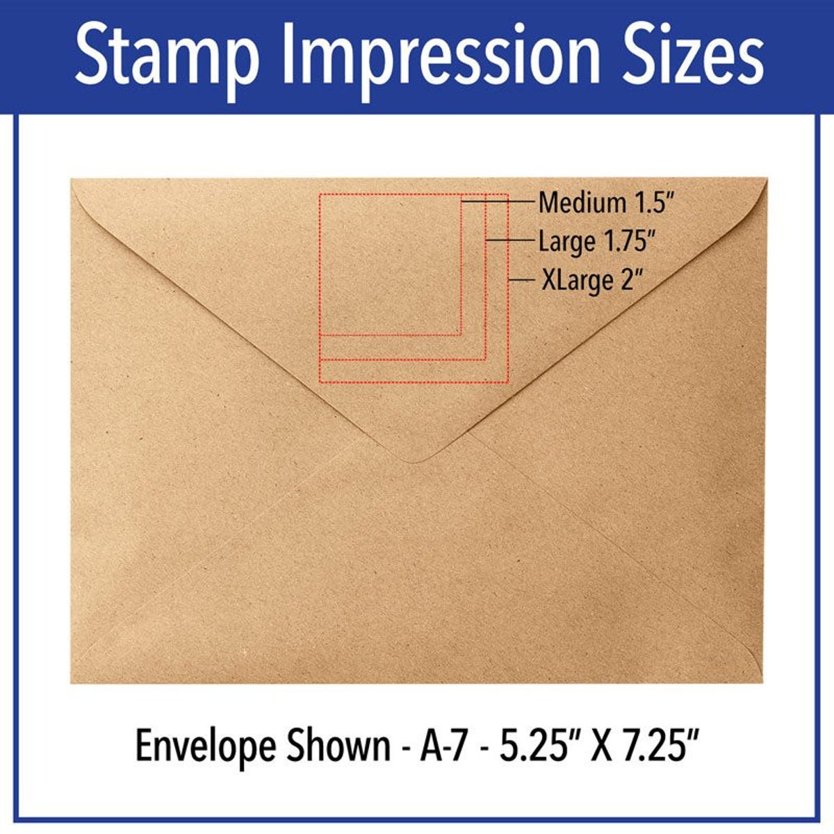 Stamp Impression Size Infographic