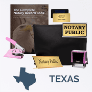 Texas Pink Deluxe Notary Kit