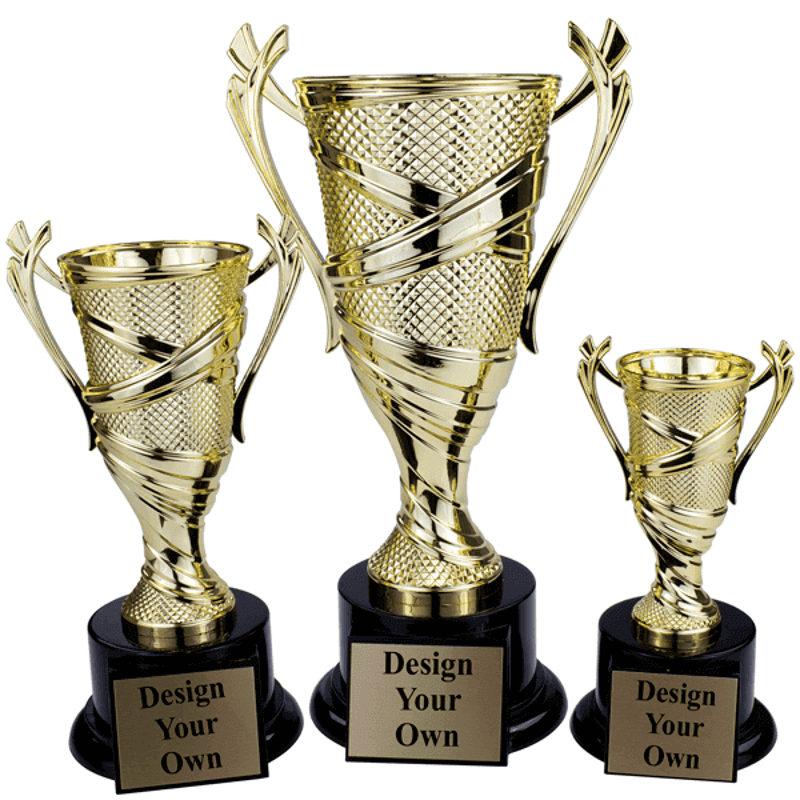 Design Your Own Textured Cup Award Trophy