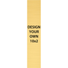 Vertical Engraved Heavy Brass Signs 10" x 2"