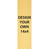 Vertical Engraved Heavy Brass Signs 14" x 4"