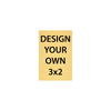 Vertical Engraved Heavy Brass Signs 3" x 2"