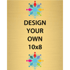 Vertical Full Color Brass Signs 10" x 8"