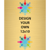 Vertical Full Color Brass Signs 12" x 10"