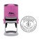 Massachusetts Round Pink Notary Stamp